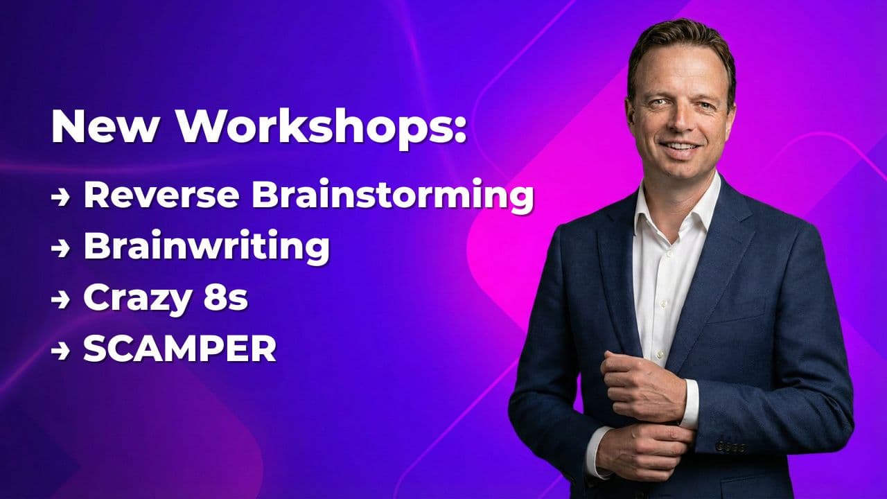 Four new workshops: Reverse brainstorming - Brainwriting - Crazy ideas - SCAMPER